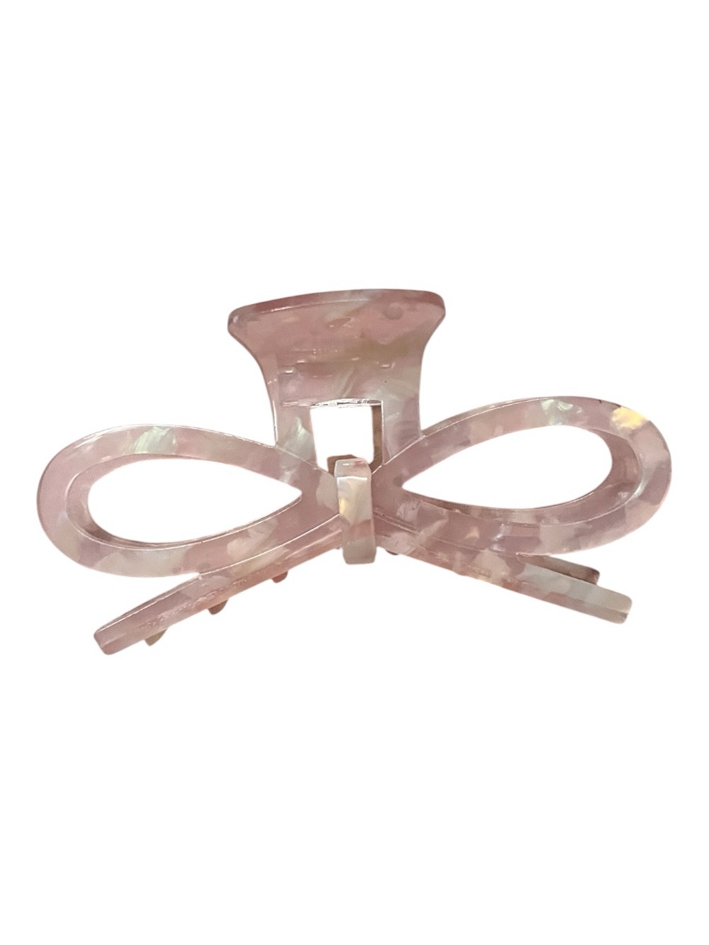 Pink Bow Hair Claw Clip